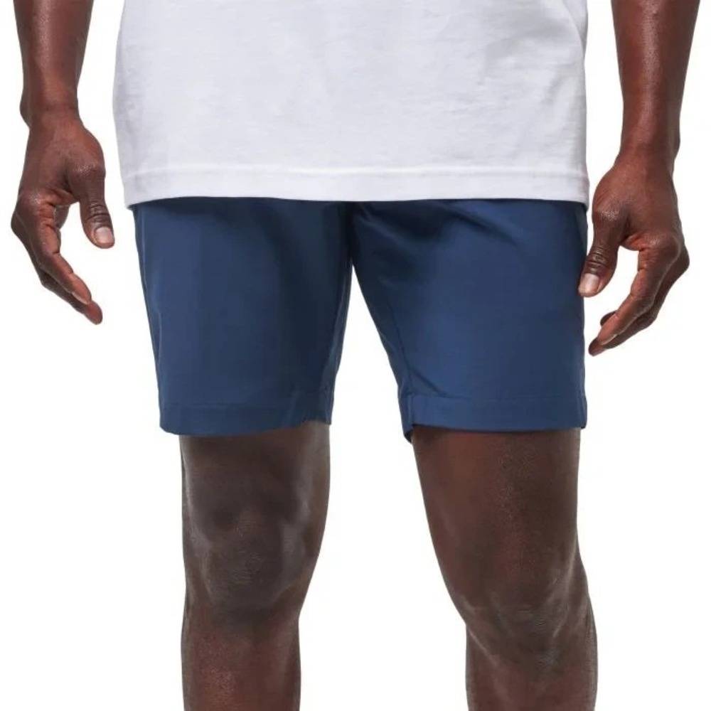 Travis Mathew Tech Chino Golf Shorts in Dress Blue Men 30 Performance Stretch